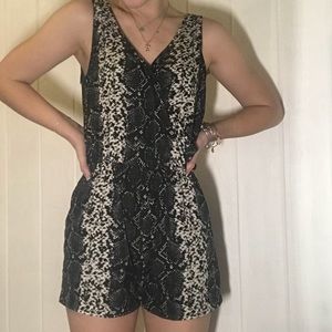 Snakeskin Print Romper